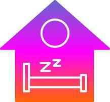 sommeil glyphe pente icône vecteur