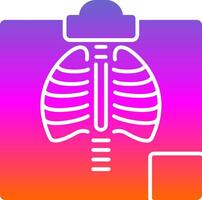 radiologie glyphe pente icône vecteur