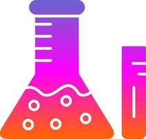 chimie glyphe pente icône vecteur