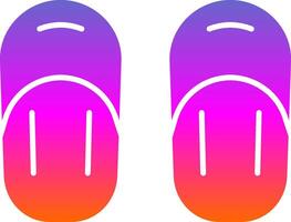 icône de gradient de glyphe de sandale vecteur
