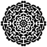géométrique mandala style avec noir lignes, circulaire forme, tatouage modèle vecteur
