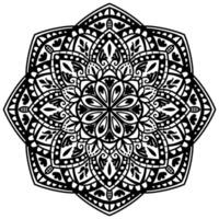 floral mandala style avec lignes, main dessiner conception vecteur