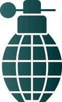 grenade glyphe pente icône vecteur
