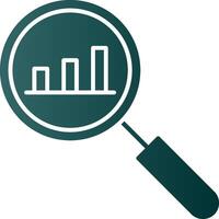 icône de gradient de glyphe d'analyse vecteur