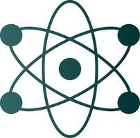 atome glyphe pente icône vecteur