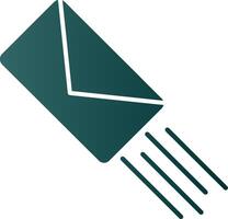 Express courrier glyphe pente icône vecteur