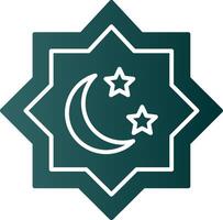 islamique étoile glyphe pente icône vecteur