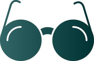 icône de dégradé de glyphe de lunettes de soleil vecteur