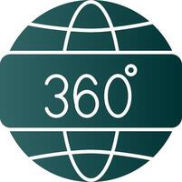 360 vue glyphe pente icône vecteur