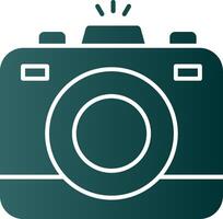icône de dégradé de glyphe de caméra photo vecteur