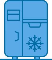 réfrigérateur bleu ligne rempli icône vecteur