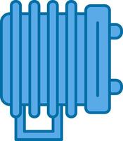 chauffe-eau bleu ligne rempli icône vecteur