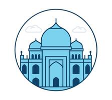 taj mahal dans agra, uttar pradesh, Inde. vecteur illustration