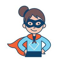 super-héros costume. vecteur illustration dans dessin animé style.