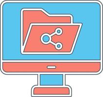 icône de vecteur de partage de fichiers