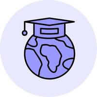 icône de vecteur d'éducation mondiale