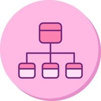 icône de vecteur d'organigramme