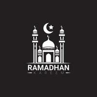 vecteur ramadhan kareem Facile logo mosquée illustration