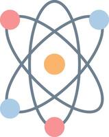 atome plat lumière icône vecteur