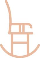 balancement chaise plat lumière icône vecteur