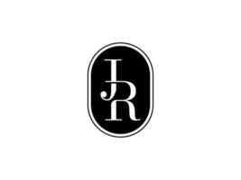 jr initiale lettre, jr monogramme, pour mariage couple titre, logo entreprise et icône entreprise, avec isolé blanc Contexte. vecteur