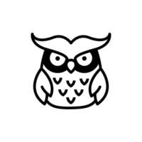 hibou contour icône logo. contour hibou et emblèmes conception élément. unique illustration pour affaires ou entreprise logo. vecteur