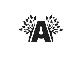 lettre et arbre logo conception pour votre affaires vecteur