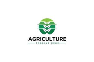 un excellent, créatif, super minimaliste agriculture logo conception concept pour un idéal agriculteur. vecteur