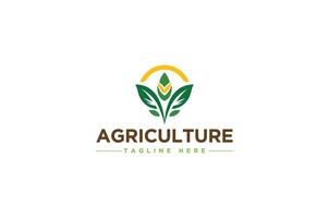 un excellent, créatif, super minimaliste agriculture logo conception concept pour un idéal agriculteur. vecteur