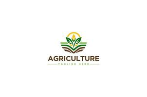 un excellent, créatif, super minimaliste agriculture logo conception concept pour un idéal agriculteur. vecteur