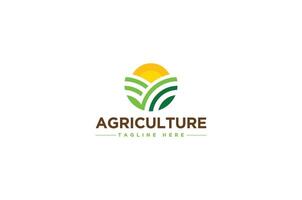 un excellent, créatif, super minimaliste agriculture logo conception concept pour un idéal agriculteur. vecteur