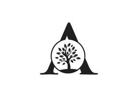 lettre et arbre logo conception pour votre affaires vecteur