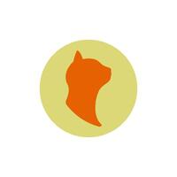 chat tête profil logo vecteur animal de compagnie icône modifiable accident vasculaire cérébral