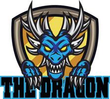 dragon esport logo pour jeu équipe vecteur