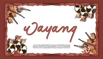 wayang rampokan affiche conception idée pour tourisme ou culture un événement vecteur