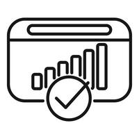 perspicacité la toile graphique icône contour vecteur. Les données affaires vecteur