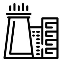 Naturel nettoyer énergie icône contour vecteur. nucléaire plante vecteur