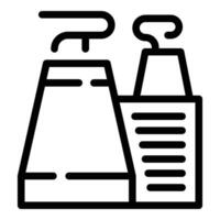 nucléaire Puissance icône contour vecteur. brûler énergie vecteur