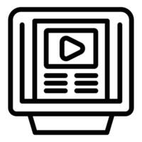 vidéo en ligne Commerce icône contour vecteur. comme stratégie vecteur