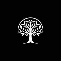 ai généré abstrait arbre de la vie logo. biologique la nature symbole. arbre branche avec feuille signe. Naturel plante conception élément emblème. vecteur illustration.