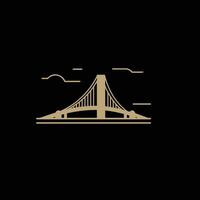 ai généré le pont logo est une minimaliste et Facile en forme de pont logo. le logo aussi regards très élégant et élégant à le même temps. vecteur