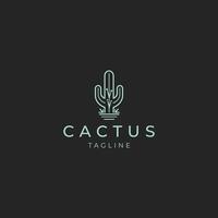 ai généré cactus logo vecteur icône conception modèle