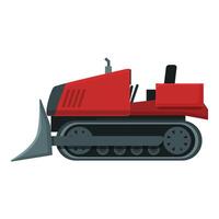 rouge crawler icône dessin animé vecteur. construction véhicule vecteur