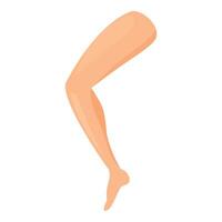 femelle jambe chirurgie icône dessin animé vecteur. Humain santé vecteur