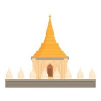 temple Festival icône dessin animé vecteur. myanmar pays vecteur