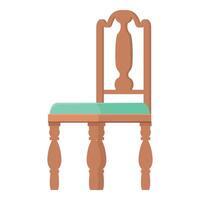 bois chaise icône dessin animé vecteur. cuir Matériel vecteur