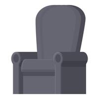 textile noir fauteuil icône dessin animé vecteur. espace de travail cassé vecteur