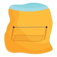 plage volley-ball endroit icône dessin animé vecteur. sport équipe vecteur