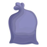 violet des ordures sac icône dessin animé vecteur. paquet éco vecteur