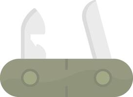 Suisse couteau plat lumière icône vecteur